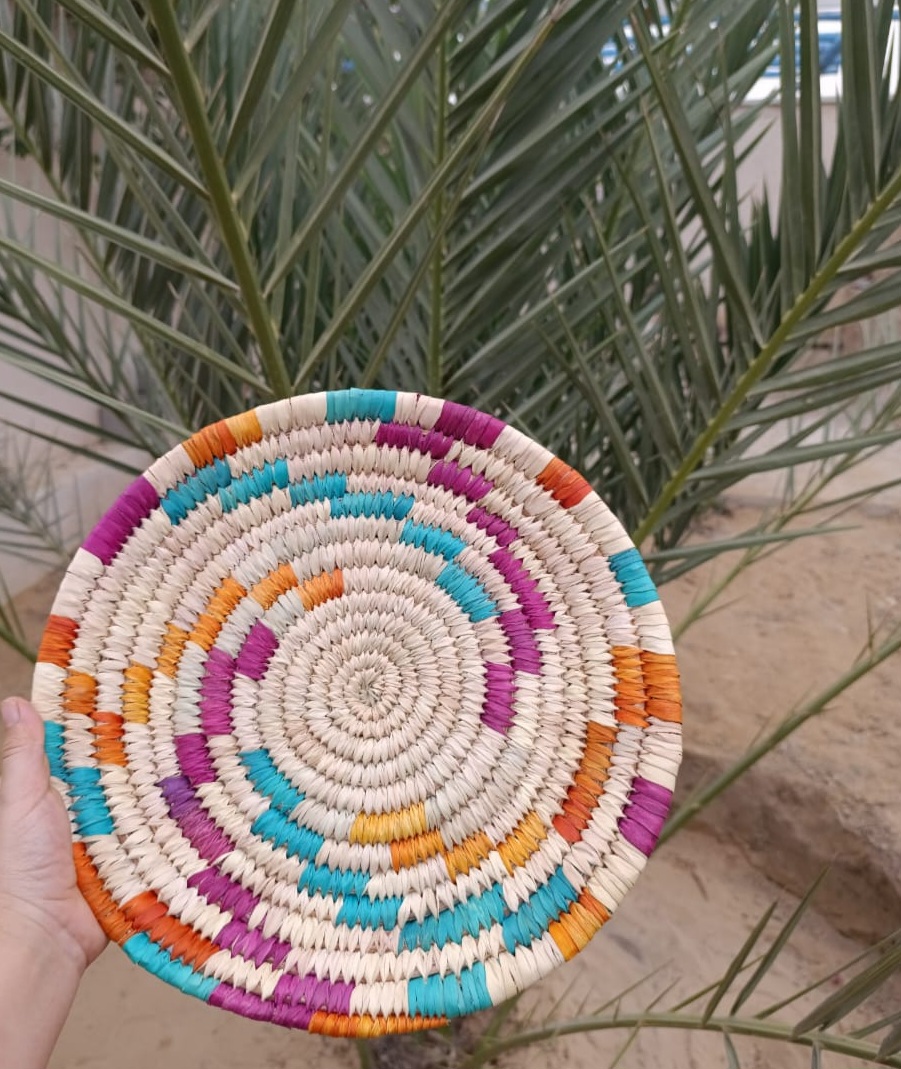 دیوارکوب حصیری رنگارنگ